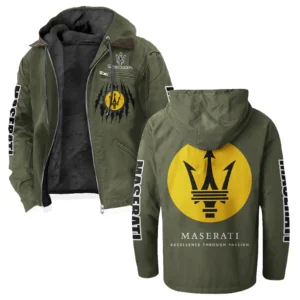 Supercar Flannel Hoodie, Garage-Ready Flannel Shirt HVN1328MA - Green