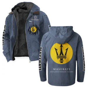 Supercar Flannel Hoodie, Garage-Ready Flannel Shirt HVN1328MA - Navy Blue