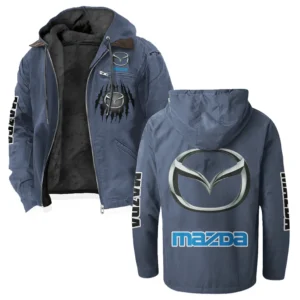 Mid-Size Sedan Flannel Hoodie, Driven Style Hoodie HVN1328MA - Navy Blue