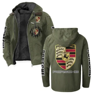 Luxury Coupe Flannel Hoodie, Road-Ready Flannel Hoodie HVN1328PO - Green