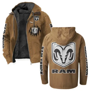 Utility Vehicle Flannel Hoodie, Streetwear Flannel for Drivers HVN1328RT - Camel