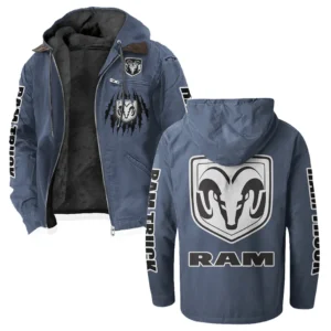 Utility Vehicle Flannel Hoodie, Streetwear Flannel for Drivers HVN1328RT - Navy Blue