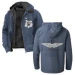 Dynamic Driving Machine Flannel Hoodie, Street-Ready Rider Hoodie HVN1330AM - Navy Blue