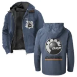 Off-Road Adventure Bike Flannel Hoodie, Warm Street Flannel HVN1330BR - Navy Blue