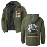 Off-Road Adventure Bike Flannel Hoodie, Warm Street Flannel HVN1330CA - Green