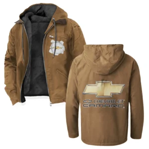 American Pony Car Flannel Hoodie, Streetwear Flannel for Drivers HVN1330CH - Camel