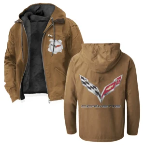 Racing Classic Flannel Hoodie, Gearhead Style Hoodie HVN1330CO - Camel