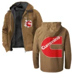 HeavyTorque Engines Flannel Hoodie, Bold Automotive Hoodie HVN1330CU - Camel