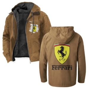 Luxury Speedster Flannel Hoodie, Garage Life Hooded Flannel HVN1330FE - Camel