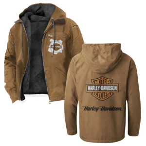 Two-Wheel Freedom Flannel Hoodie, Bold Automotive Hoodie HVN1330HD - Camel