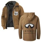 Upscale Automobile Flannel Hoodie, Ride-Ready Hooded Style HVN1330IN - Camel