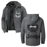 Adventure Utility Vehicle Flannel Hoodie, Driven Style Hoodie HVN1330JE - Gray