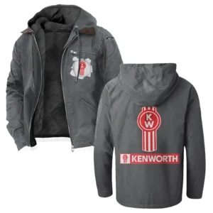 Road-Ready Truck Flannel Hoodie, Car Culture Flannel HVN1330KE - Gray