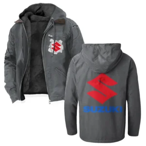 JDM Bike Flannel Hoodie, Urban Rider Flannel HVN1330SU - Gray