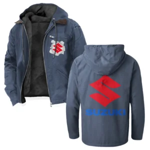 JDM Bike Flannel Hoodie, Urban Rider Flannel HVN1330SU - Navy Blue