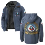 Motorsport Vehicle Flannel Hoodie, Custom Car Fan Hoodie HVN1336BM - Navy Blue