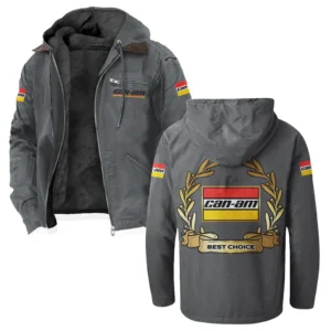 Off-Road Adventure Bike Flannel Hoodie, Driven Style Hoodie HVN1336CA - Gray