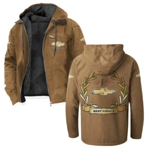 American Pickup Truck Flannel Hoodie, Ride-Ready Hooded Style HVN1336CE - Camel