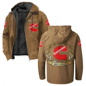 HeavyTorque Engines Flannel Hoodie, Ride-Inspired Streetwear HVN1336CU - Camel