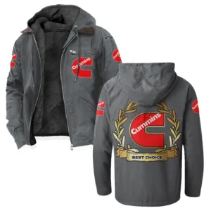 HeavyTorque Engines Flannel Hoodie, Ride-Inspired Streetwear HVN1336CU - Gray