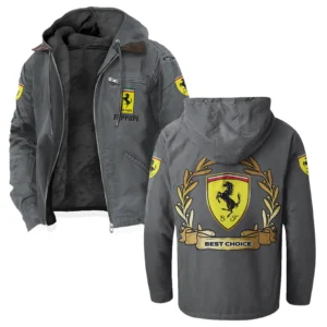 Luxury Speedster Flannel Hoodie, Urban Rider Flannel HVN1336FE - Gray