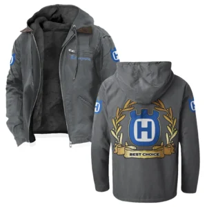 Off-Road Racer Flannel Hoodie, Rider's Everyday Hoodie HVN1336HU - Gray
