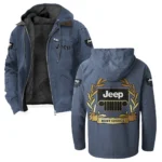 Adventure Utility Vehicle Flannel Hoodie, Everyday Driver Hoodie HVN1336JE - Navy Blue
