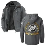 Nautical Propulsion Flannel Hoodie, Warm Street Flannel HVN1336MM - Gray