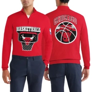 Athletic Hoop Pride Quarter-Zip Sweatshirt Athletic Spirit Quarter-Zip Wear HVN1341CB