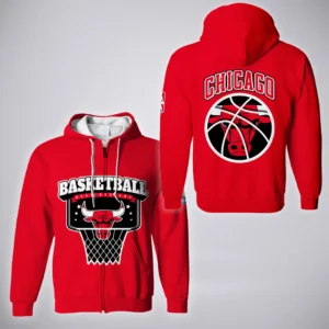 Athletic Hoop Pride Zipper Hoodie Supporter Spirit Hoodie HVN1341CB