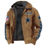Cowboy Army Hooded Flannel Hoodie, Cold Game Day Hoodie NFL168101525000 - Camel