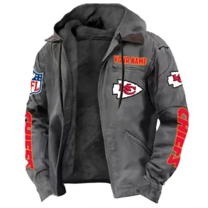Midnight Rams Hooded Flannel Hoodie, True Fan Hooded Flannel NFL168101525002 - Gray