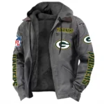 Green Crew Hooded Flannel Hoodie, Sport Fan Flannel Hoodie NFL168101525003 - Gray