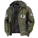Green Crew Hooded Flannel Hoodie, Sport Fan Flannel Hoodie NFL168101525003 - Green