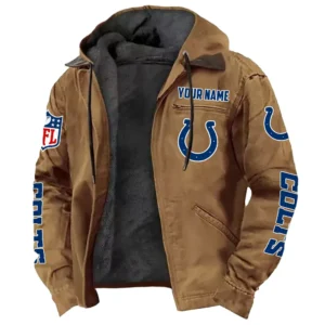 Hoosier Squad Hooded Flannel Hoodie, Essential Fan Flannel Hoodie NFL168101525009 - Camel