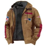 Game Day Squad Hooded Flannel Hoodie, Warm Fan Flannel Hoodie NFL168101525011 - Camel