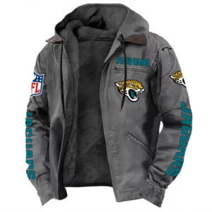 Victory Lightning Hooded Flannel Hoodie, Supporter Spirit Hooded Flannel NFL168101525016 - Gray