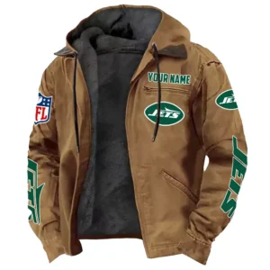 Big Apple Squad Hooded Flannel Hoodie, Everyday Supporter Hooded Flannel NFL168101525017 - Camel