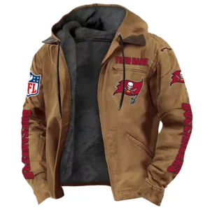 Red Pride Hooded Flannel Hoodie, Street Style Sport Hoodie NFL168101525021 - Camel