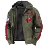 Red Pride Hooded Flannel Hoodie, Street Style Sport Hoodie NFL168101525021 - Green