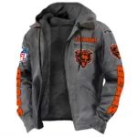 Navy Pride Hooded Flannel Hoodie, Game Day Hooded Flannel NFL168101525022 - Gray