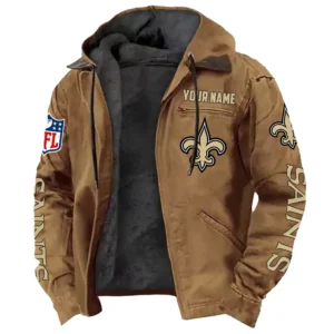 Football Gold Crew Hooded Flannel Hoodie, Essential Fan Flannel Hoodie NFL168101525025 - Camel