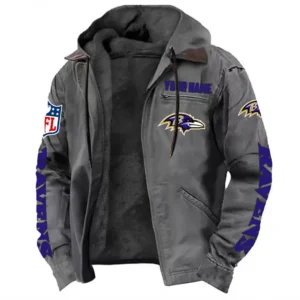 Midnight Claws Hooded Flannel Hoodie, Fan Pride Hooded Flannel NFL168101525030 - Gray