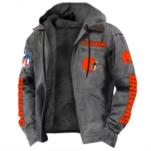 Game Day Howl Hooded Flannel Hoodie, Stadium Ready Flannel Hoodie NFL168101525031 - Gray