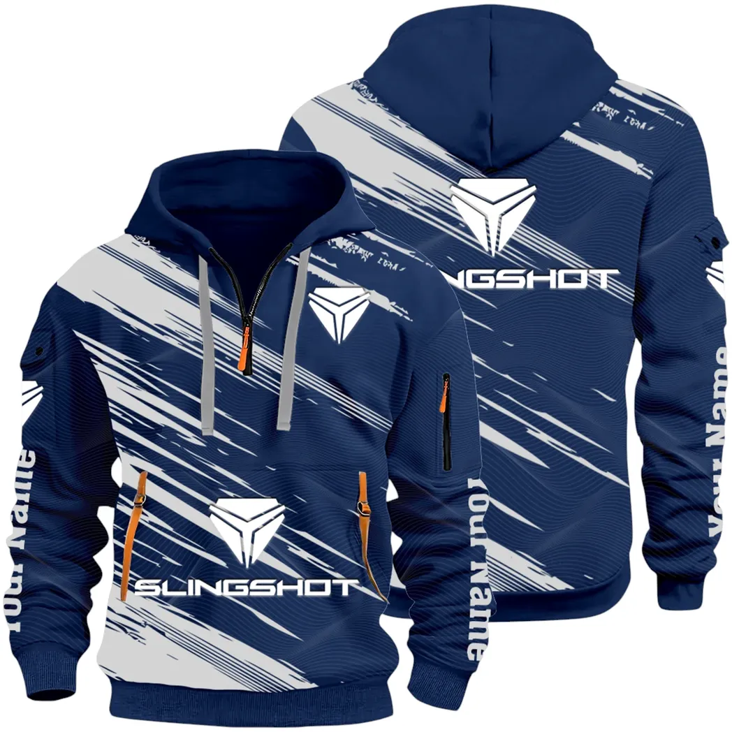 Active Fit Hoodie Half Zip 3D, Lightweight & Casual Comfort Hoodie CAR514 - Navy