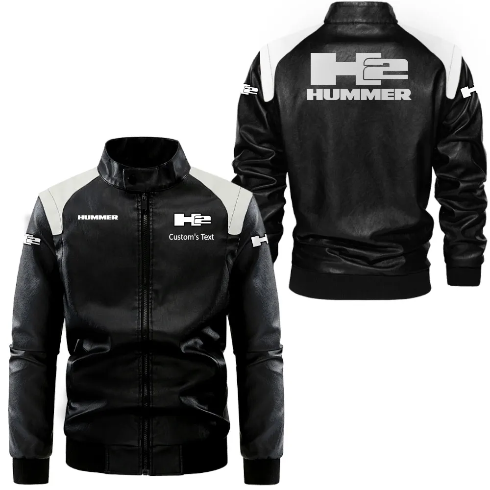 Adventure-Ready Vehicle Black And White Leather Jacket, Everyday Bold Leather Style CAR080