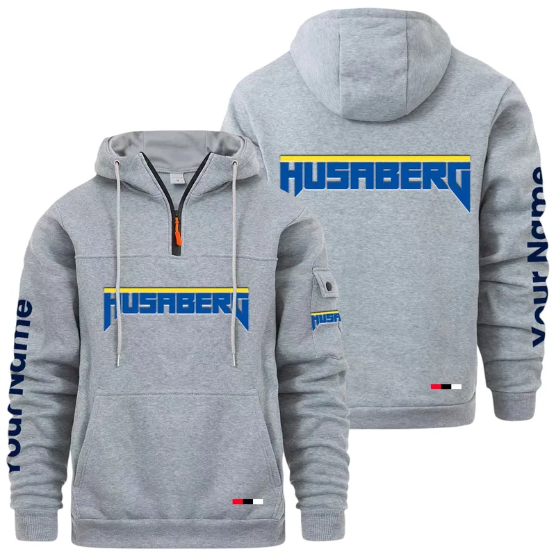 Agile Dirt Bike Large Pocket Hoodie, Road-Ready Large Pocket Hoodie CAR514 - Light Gray