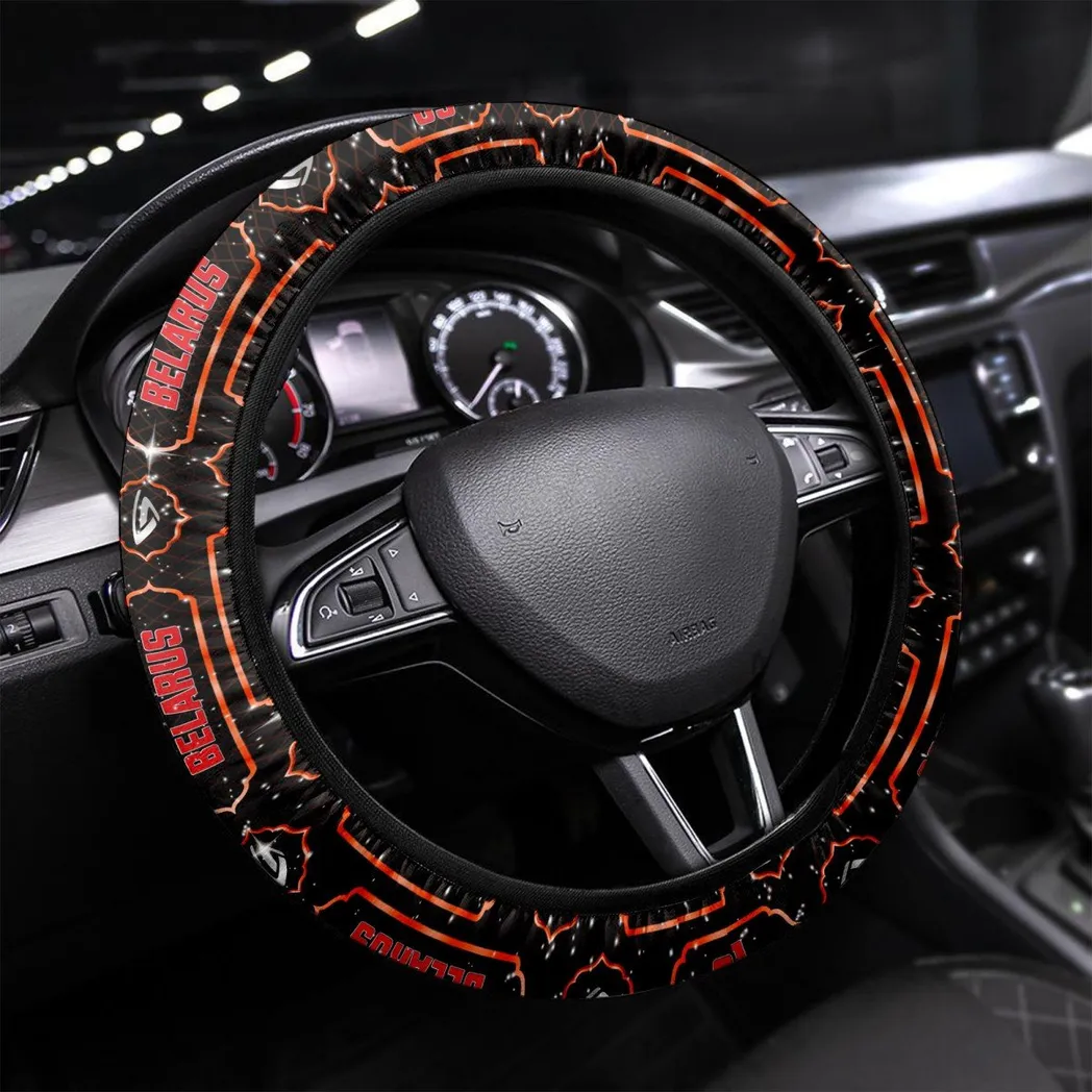 Agricultural Tractor Steering Wheel Cover 3D Print, Motorsport Style Steering Cover CAR145 - Orange
