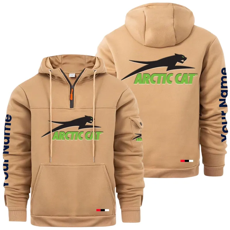 All-Terrain Vehicle Large Pocket Hoodie, Driver's Utility Pocket Hoodie CAR514 - Khaki