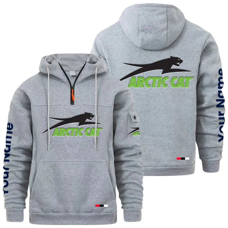 All-Terrain Vehicle Large Pocket Hoodie, Driver's Utility Pocket Hoodie CAR514 - Light Gray